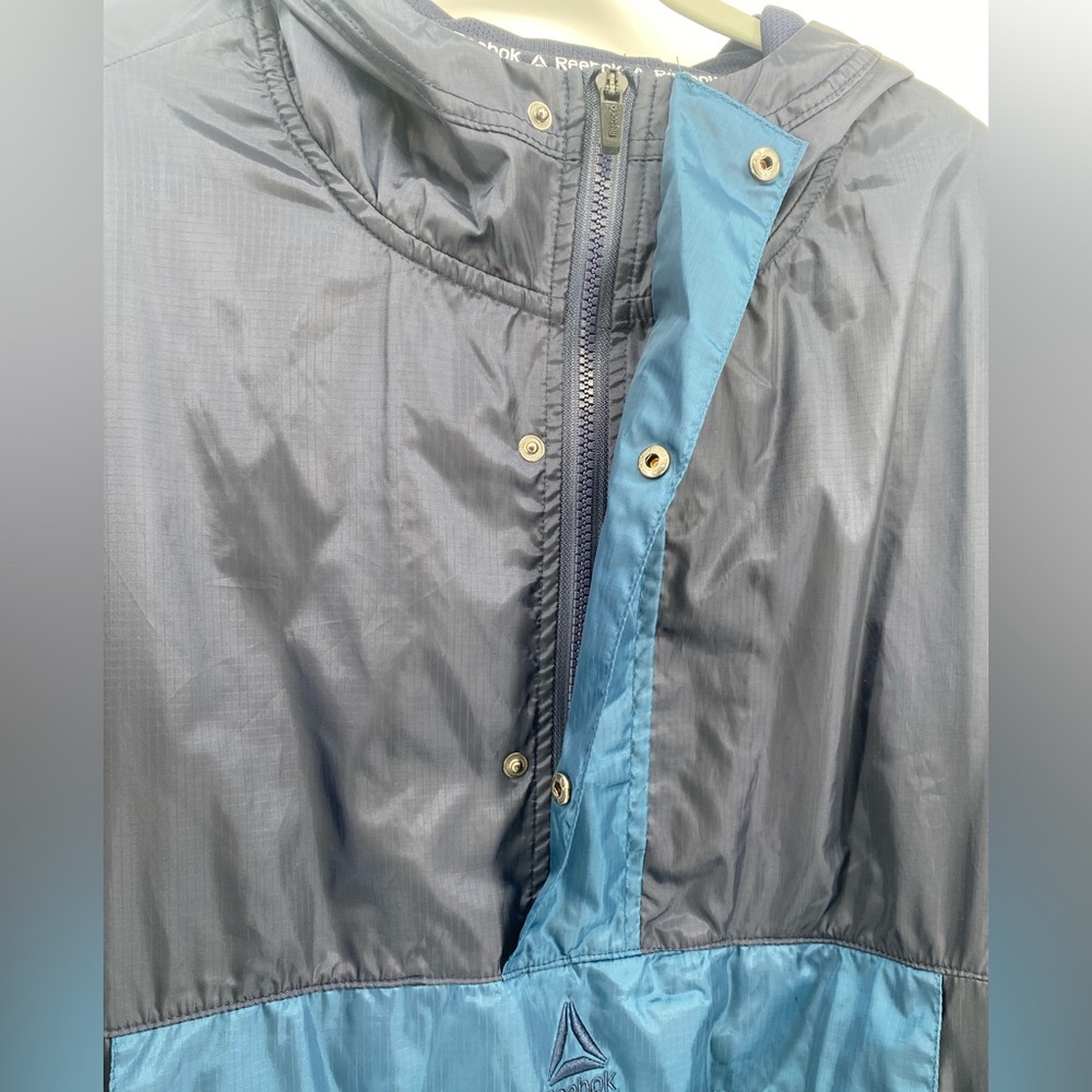 Reebok | Mens XL Navy Blue Striker Woven 1/2 Zip Anorak Lined Pullover | NWOT | - Picture 5 of 13